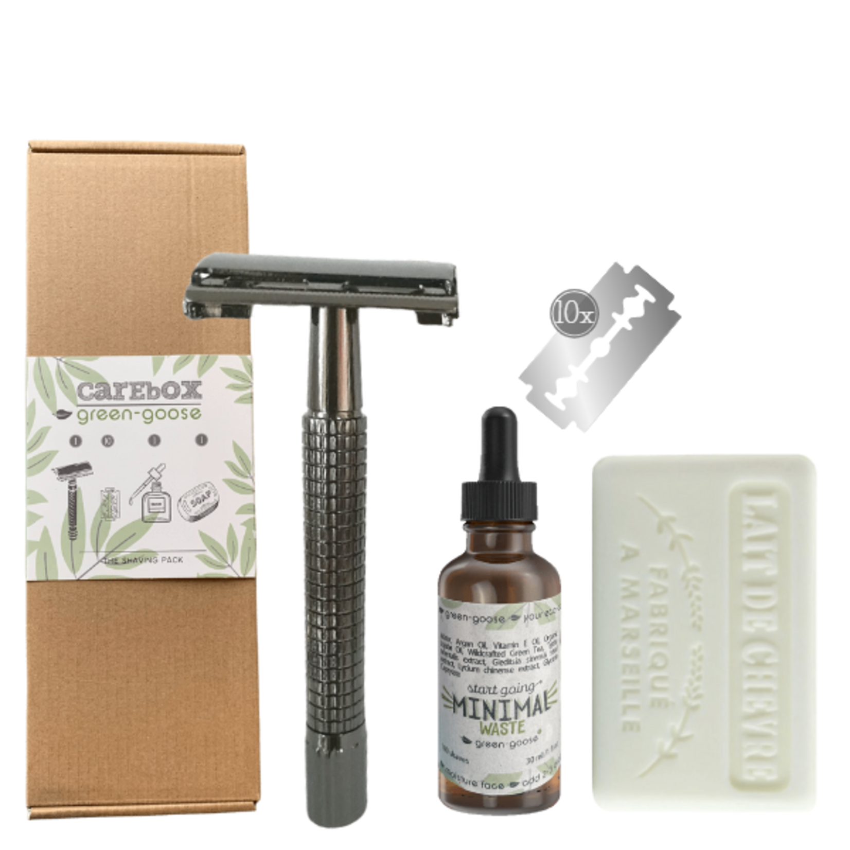 Green-goose Carebox | The Shaving Pack | Zwart