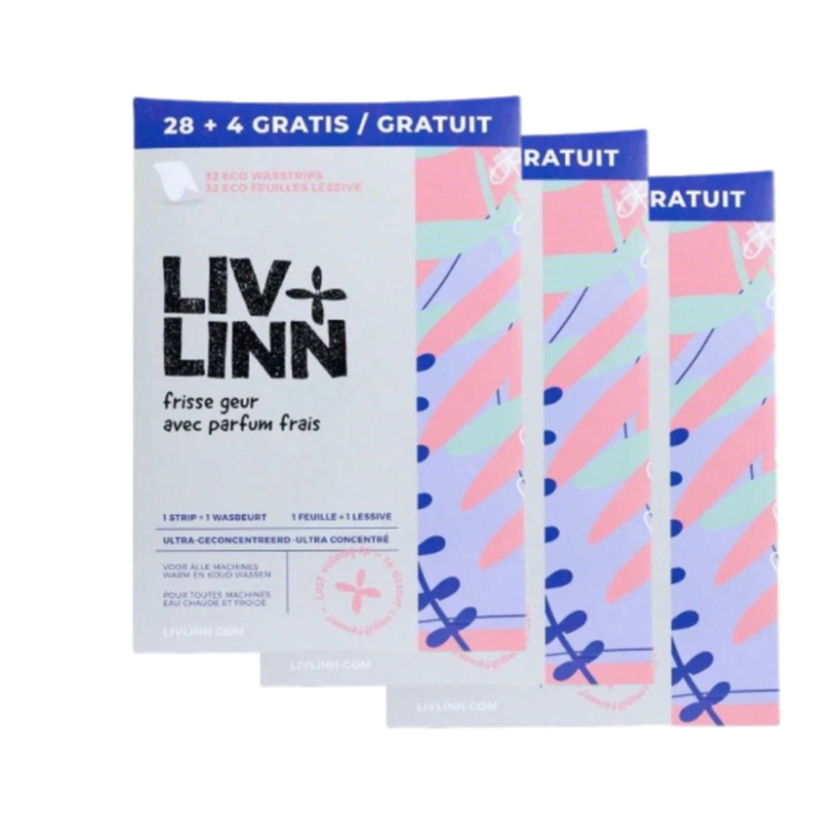 Liv + Linn wasstrips Liv + Linn 32 wasstrips frisse geur (4-pack)