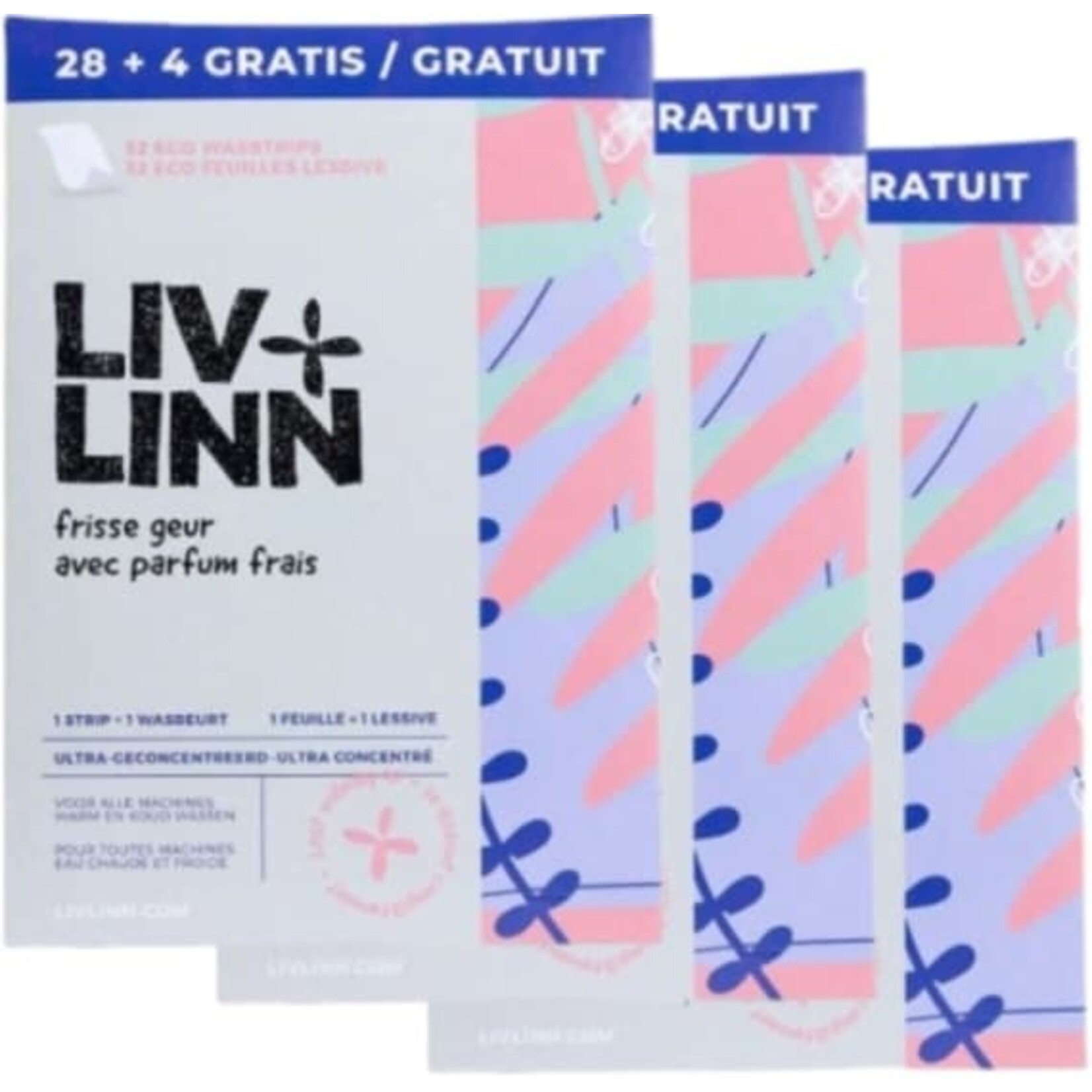 Liv + Linn wasstrips Liv + Linn 32 wasstrips frisse geur (4-pack)