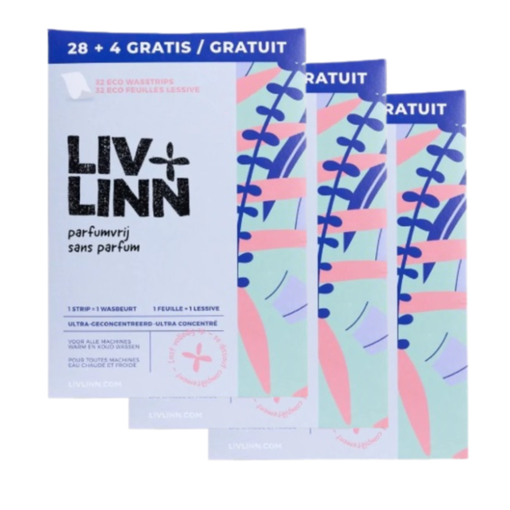 Liv + Linn wasstrips Liv + Linn 32 wasstrips parfumvrij (12-pack)