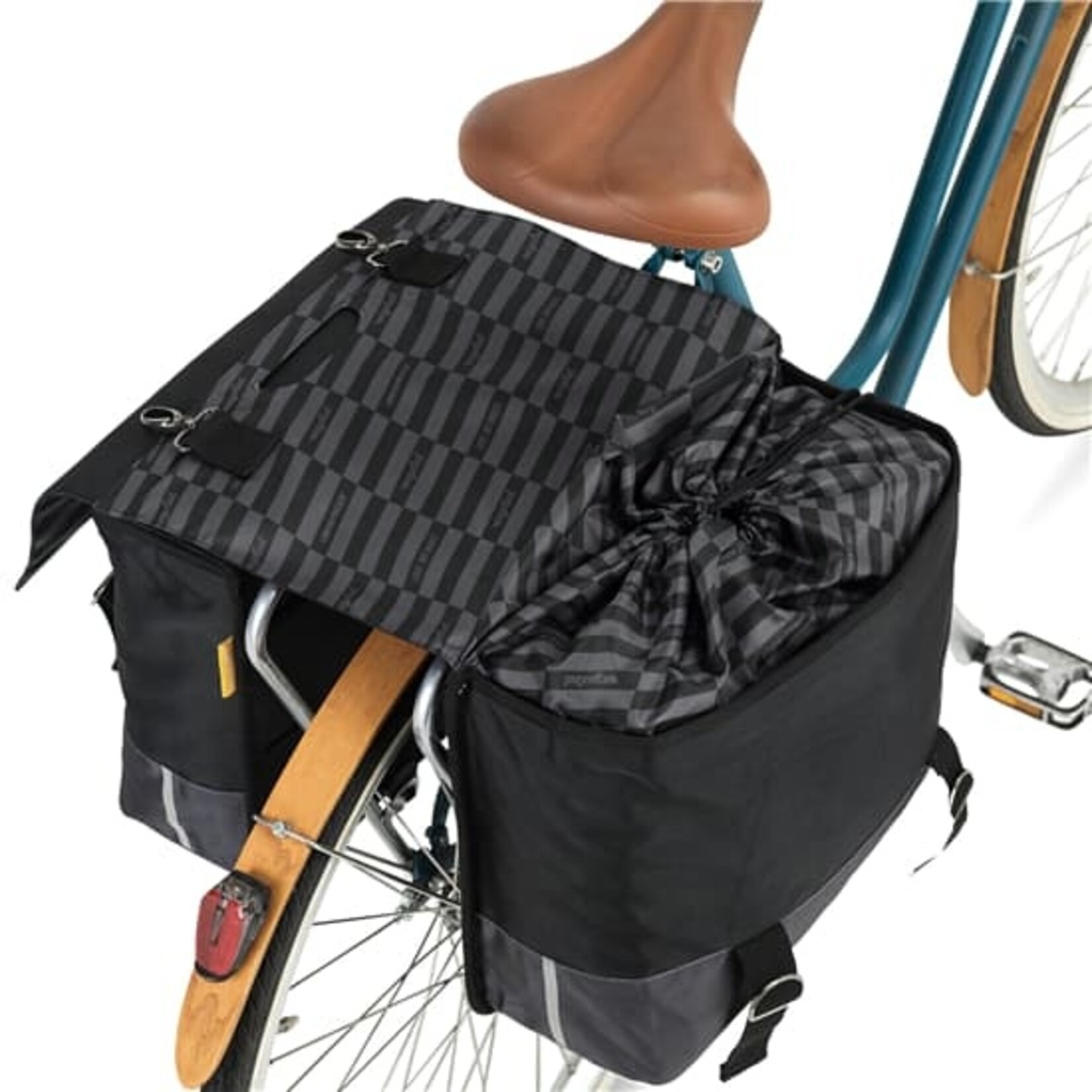 Urban Proof Urban Proof dubbele fietstas van gerecycled PET - Double XL - 55L  zwart/grijs