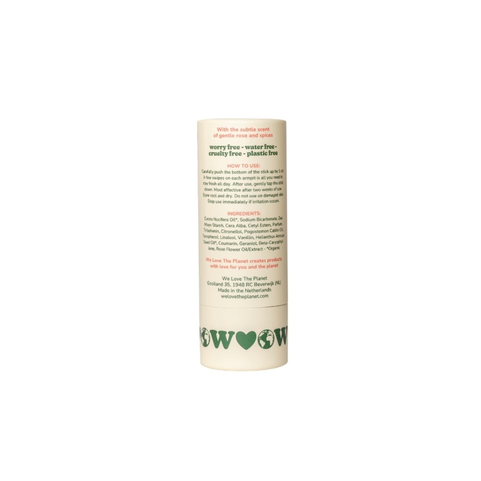 We Love The Planet Natuurlijke deodorant stick - Sweet Rose - We Love The Planet - 40 gram