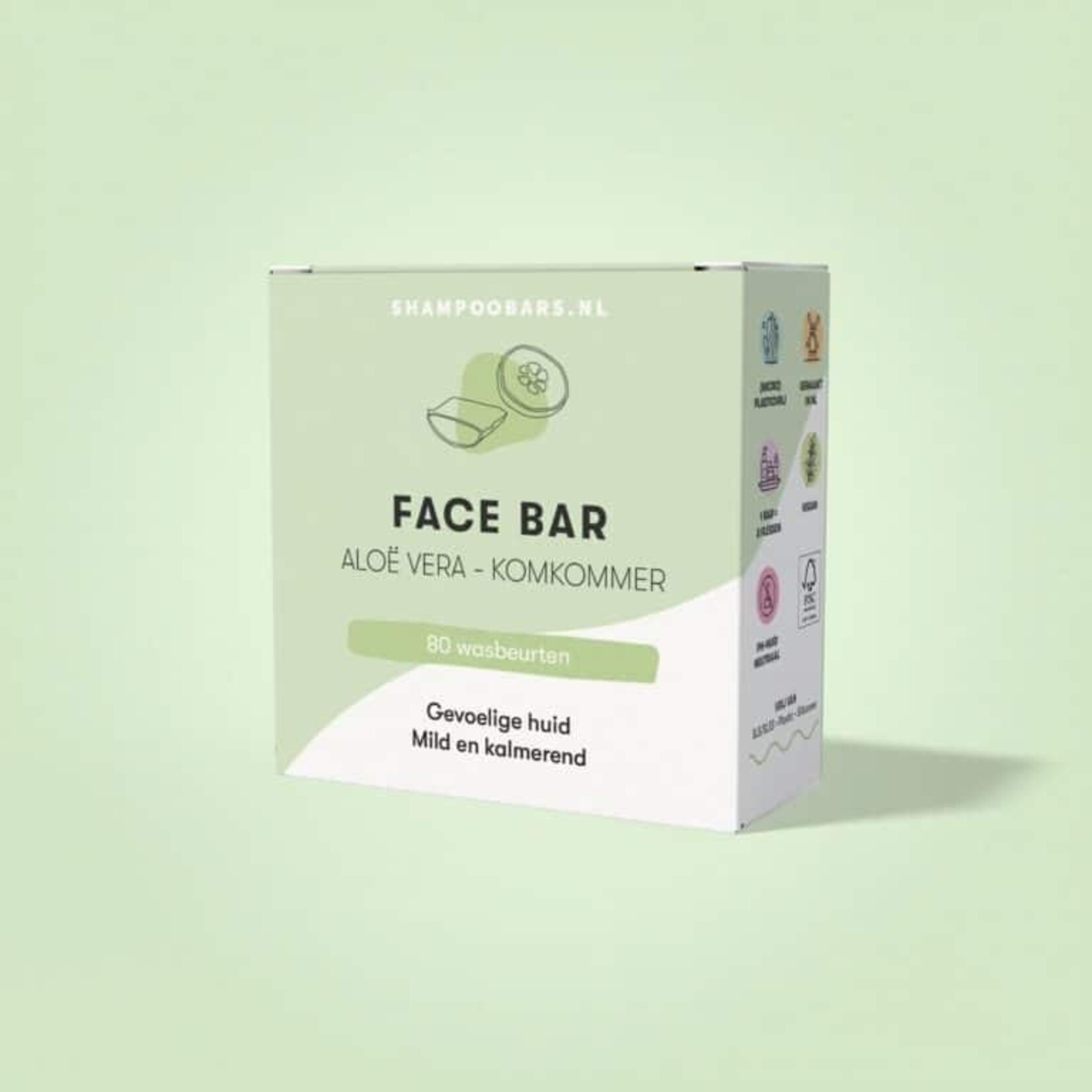 Shampoobars Face Bar Aloë Vera – Komkommer