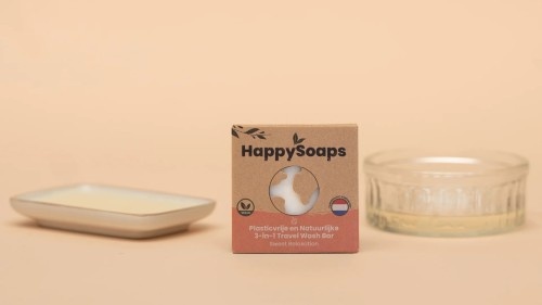 HappySoaps 3-in-1 Travel Wash Bar - Sweet Relaxation