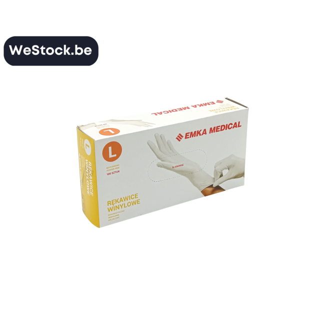 [Emka Medical] Gants | Vinyle  | 100 Gants | Taille L