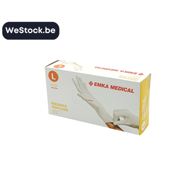 [Emka Medical] Handschoenen | Vinyl | 100 Handschoenen | Maat L
