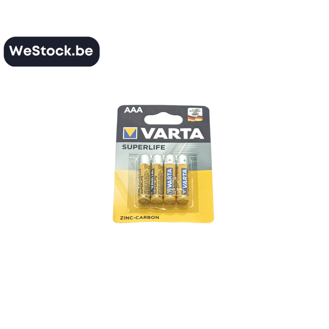 [Varta] Piles | AAA | Zinc-Carbone | 4 Piles