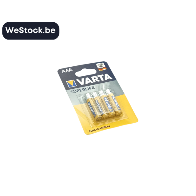 [Varta] Piles | AAA | Zinc-Carbone | 4 Piles
