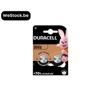 [Duracell] CR2032 3V-batterijen | Lithium | 2 Batterijen per verpakkin