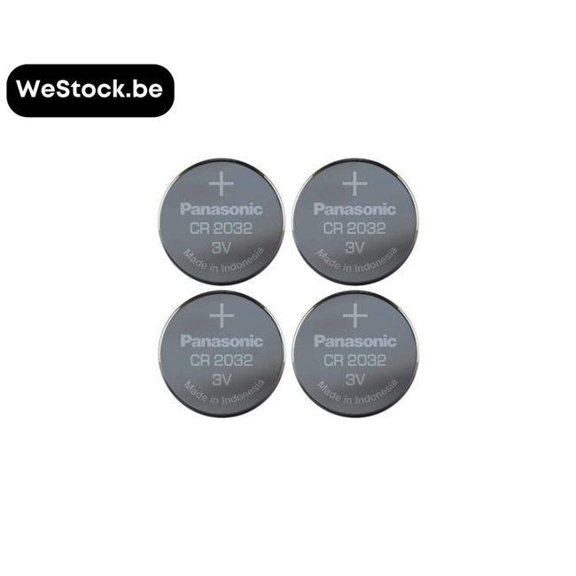 [Panasonic] CR2032 3V-batterijen | Lithium | 4 Batterijen per verpakking