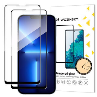 Wozinsky 2x Volledige Lijm Screen Protector iPhone 14 Plus/13 Pro Max getemperd glas