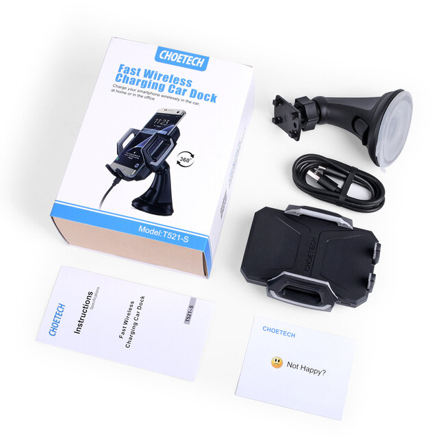 Choetech Choetech 15 W wireless charger/car holder