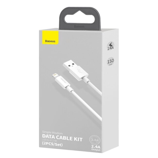 [Baseus] Baseus Set van 2 USB-A naar Lightning 1,5 m
