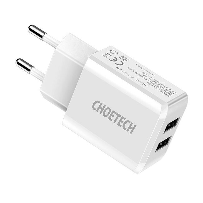 Choetech Choetech Reislader Adapter 2x USB-A
