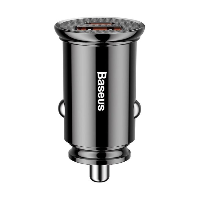 [Baseus] Baseus Universele 30W USB-A/USB-C Autolader Zwart C