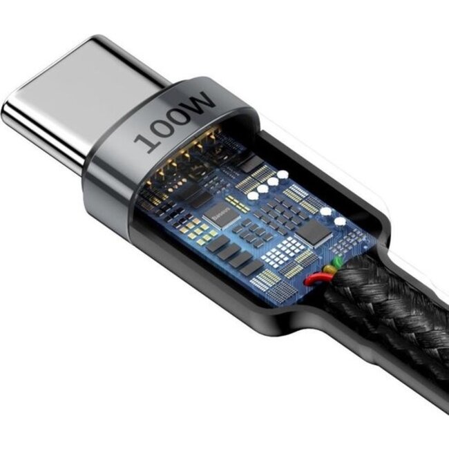 [Baseus] Cafule Series - 100W - Flash Charging - USB-C / USB-C - Cable 2m