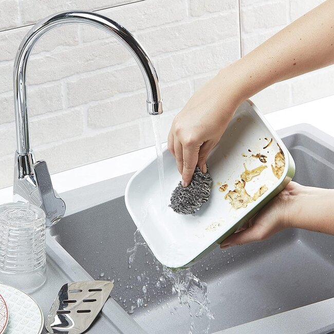 SPONTEX Sponge - Stainless steel scraping spiral - 3+1