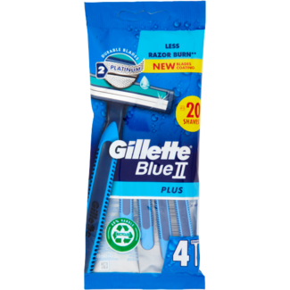 GILETTE Blue Plus 2 - Rasoirs jetables - 4 pièces