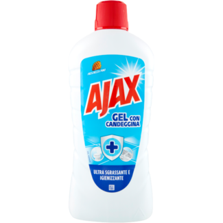 AJAX Gel à l'eau de Javel - Dégraisse, Assainit, Élimine les Odeurs - 950 ml