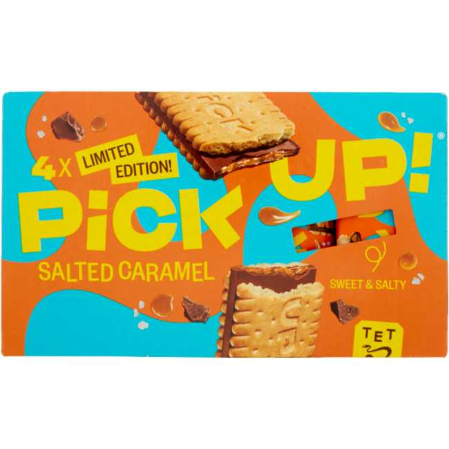 PICK UP Koekjes Gezouten karamel - 4 x 112 g