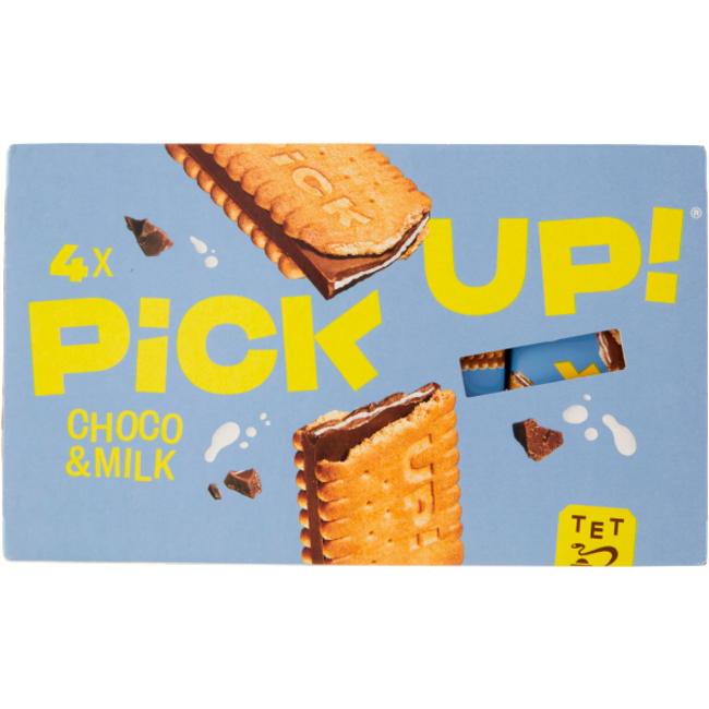 PICK UP Biscuits Chocolat Fourré au Lait - 4 x 28 gr