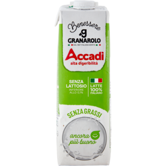 GRANAROLO Accadì - Lait sans lactose et sans matière grasse - 1000 gr