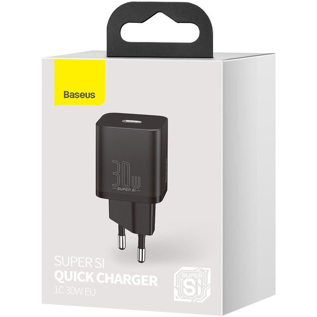 [Baseus] Chargeur Super Rapide 30W - USB C - Noir