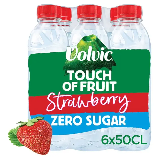 VOLVIC Touch of fruit - Fraise - Zero sugar / Sans sucre - 500 ml