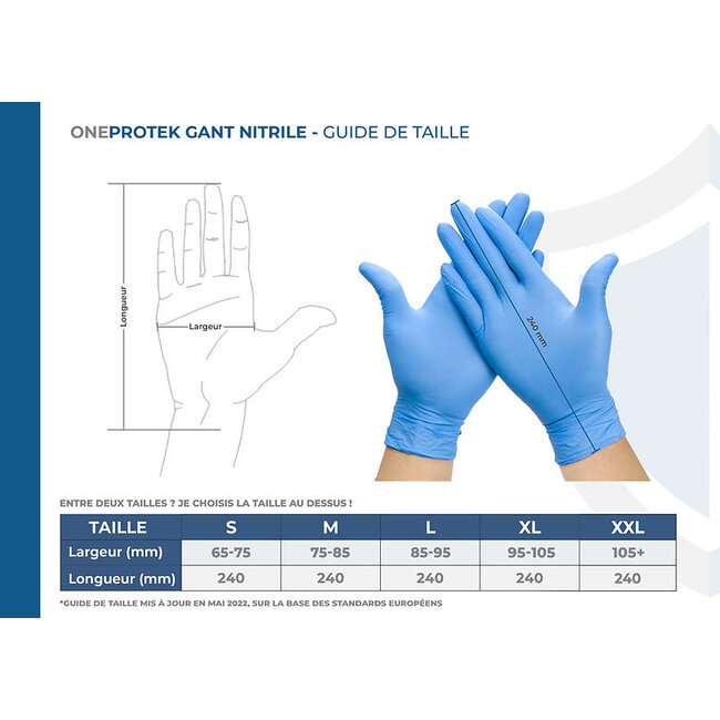OneProtek OneProtek - Gants nitrile - Boîte de 100 - Taille S