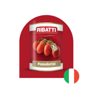 RIBATTI Whole cherry tomatoes (Pomodorini) – Origin: Italy – 2.5 kg (can)