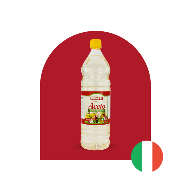 RIBATTI White wine vinegar (Aceto di Vino Bianco) – Origin: Italy – 1 L