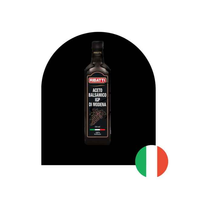 RIBATTI Balsamic Vinegar of Modena – Protected Geographical Indication (PGI) (Aceto Balsamico di Modena) – 250 ml