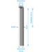 Bodemhuls aluminium voor montage van Telescoopmast