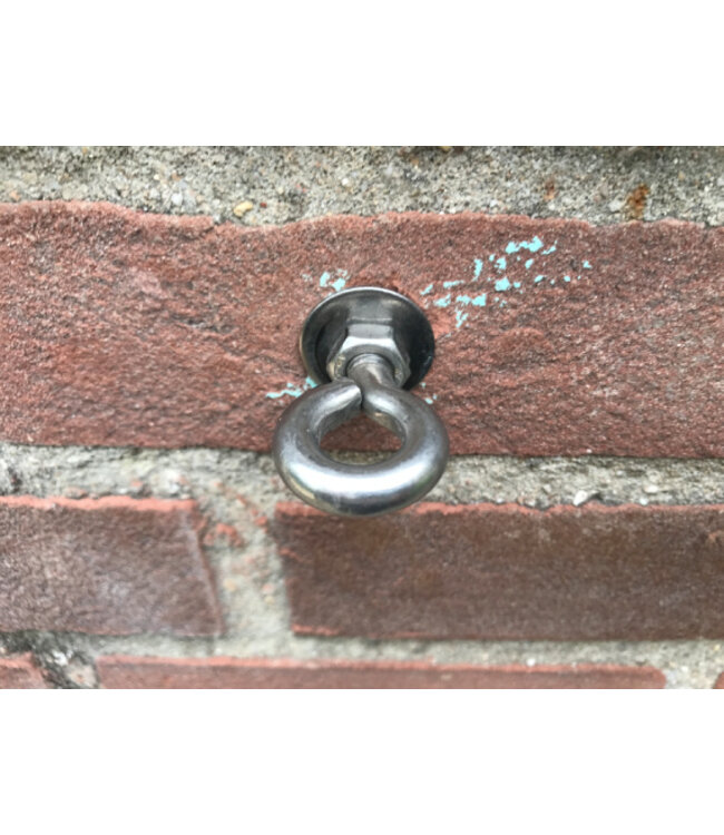 Keilhuls met bevestigingsoog rvs