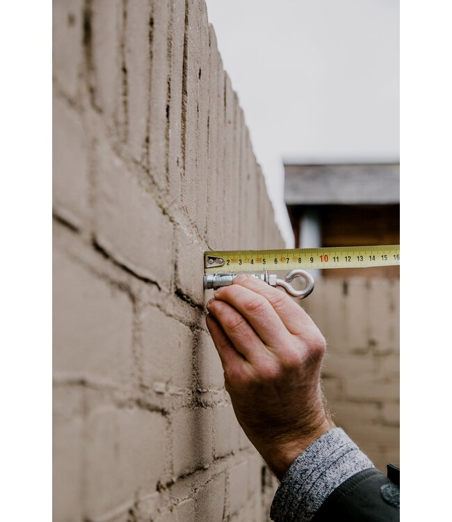 Keilhuls met bevestigingsoog rvs