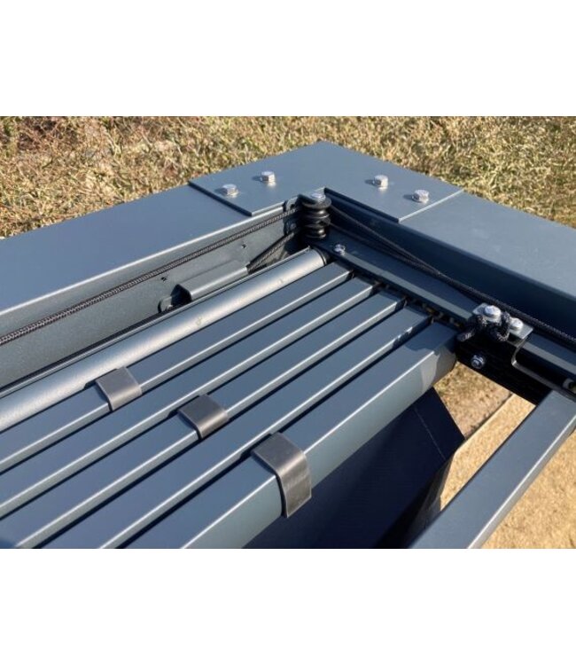 Aluminium pergola met Prosail waterdicht harmonicadoek