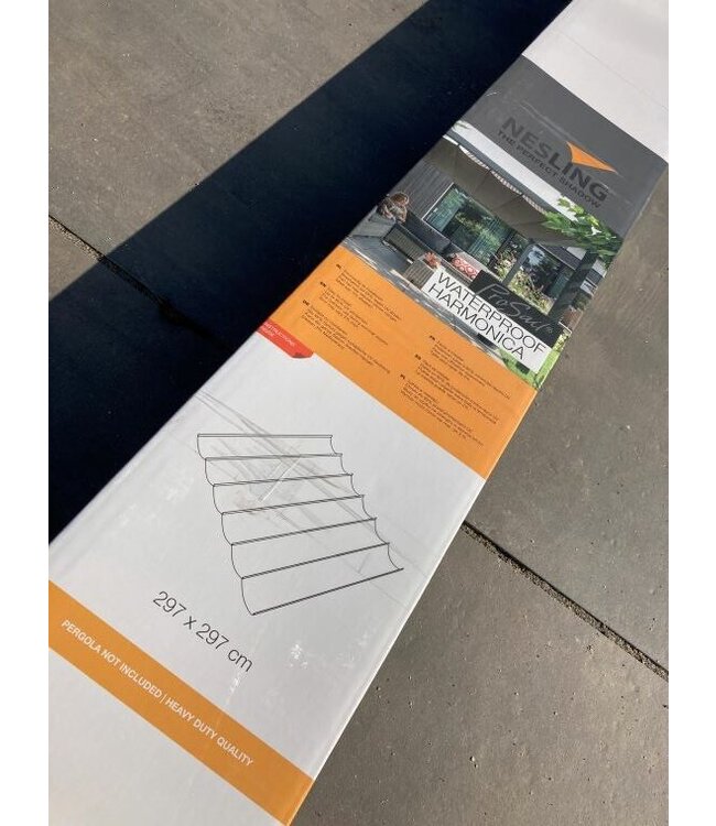 Aluminium pergola met Prosail waterdicht harmonicadoek