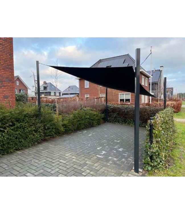 Bevestigingspaal voor schaduwdoek, hoogte instelbaar