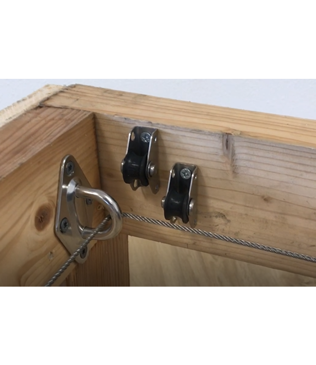 rvs katrol voor koordbediening