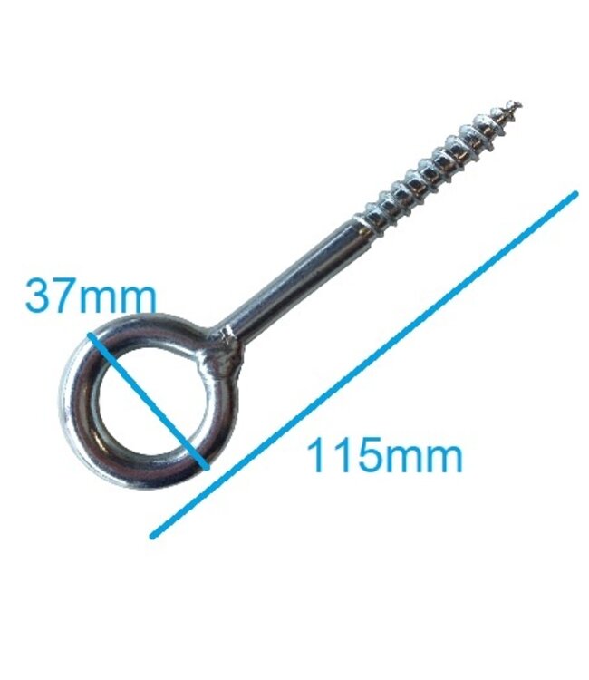 Schroefoog groot gegalvaniseerd