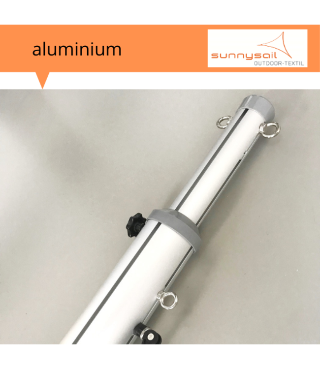 Aluminium paal voor bevestiging schaduwdoek