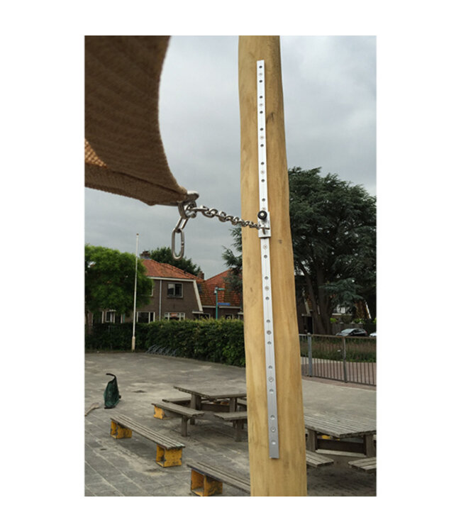 Schuifrail voor schaduwdoek