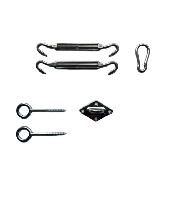 Bevestigingsset rvs schaduwdoek keuzeset DRIEhoek