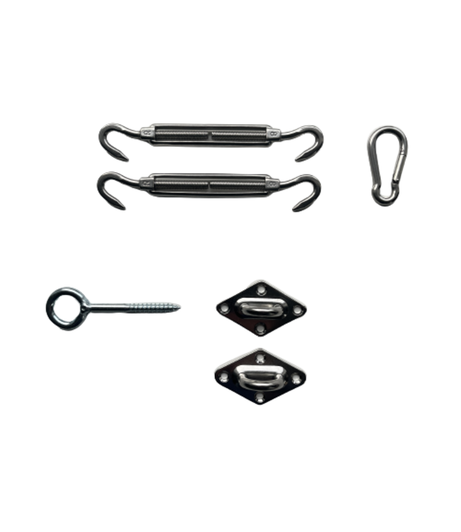 Bevestigingsset rvs schaduwdoek keuzeset DRIEhoek