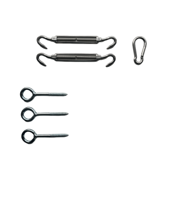 Bevestigingsset rvs schaduwdoek keuzeset DRIEhoek