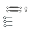 Bevestigingsset rvs voor driehoek schaduwdoek