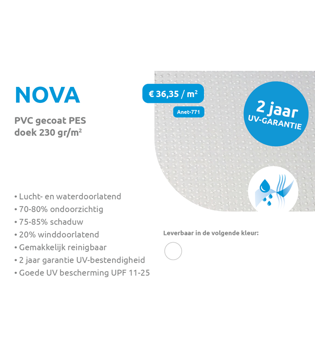 Maatwerk schaduwdoek gecurvde zijden gelijkzijdige driehoek waterdoorlatend Nova