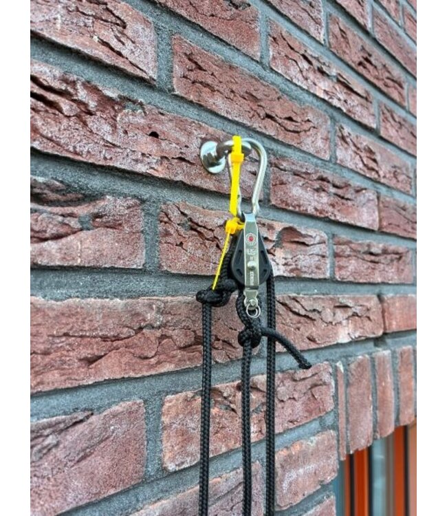 Keilhuls met bevestigingsoog rvs