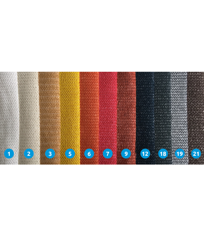 Doeksample MILA (Anet 940): schaduwdoek, harmonicadoek, winddoek