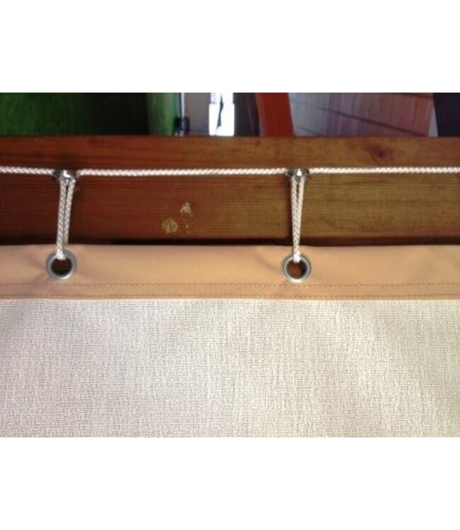 Koord 4mm voor rijgen doek met rechte zijden